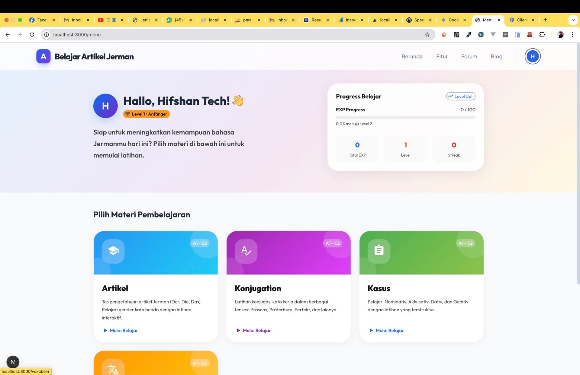 Belajar Artikel Jerman screenshot 1