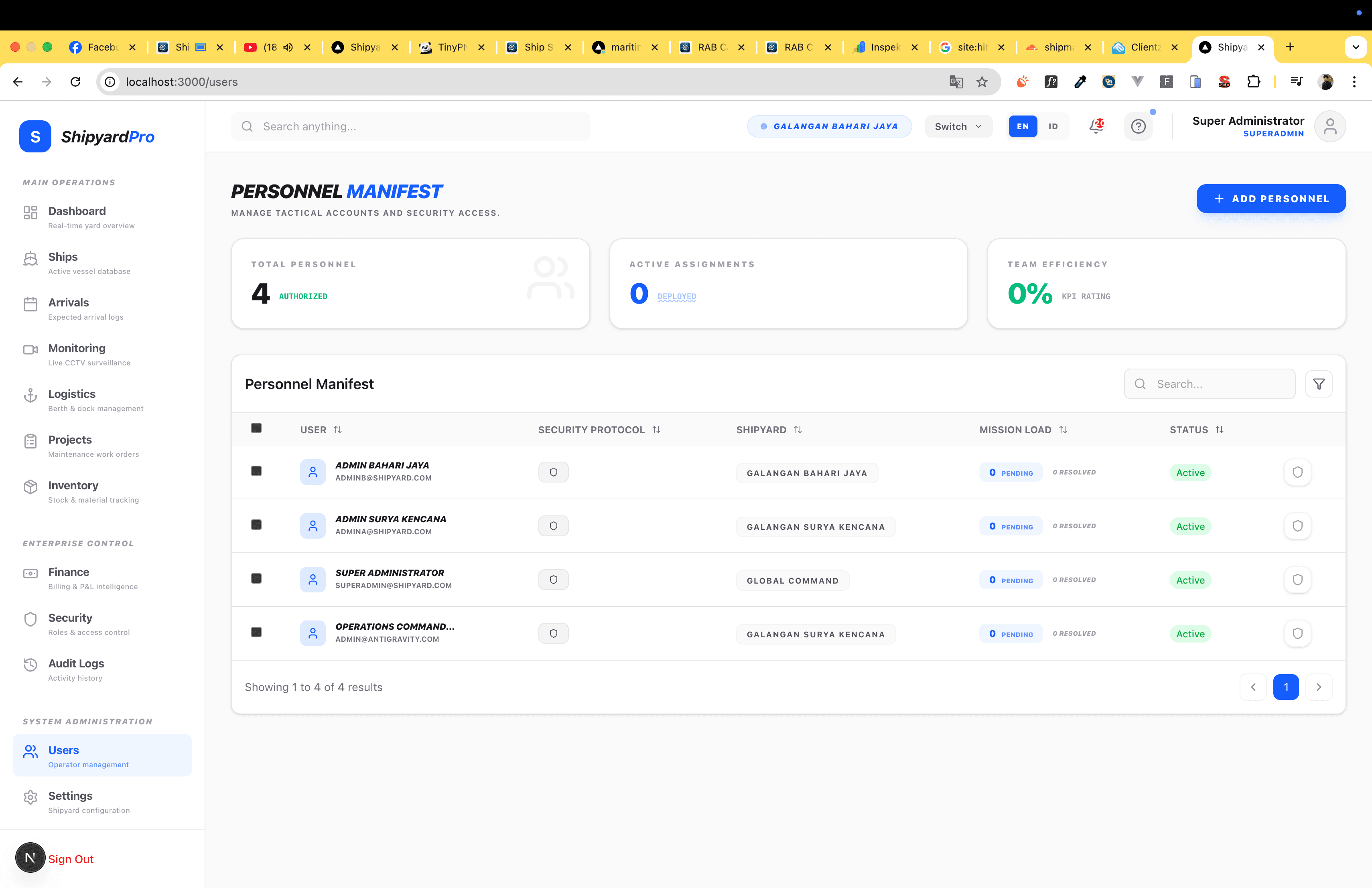 ShipyardPro Interface Screenshot 5
