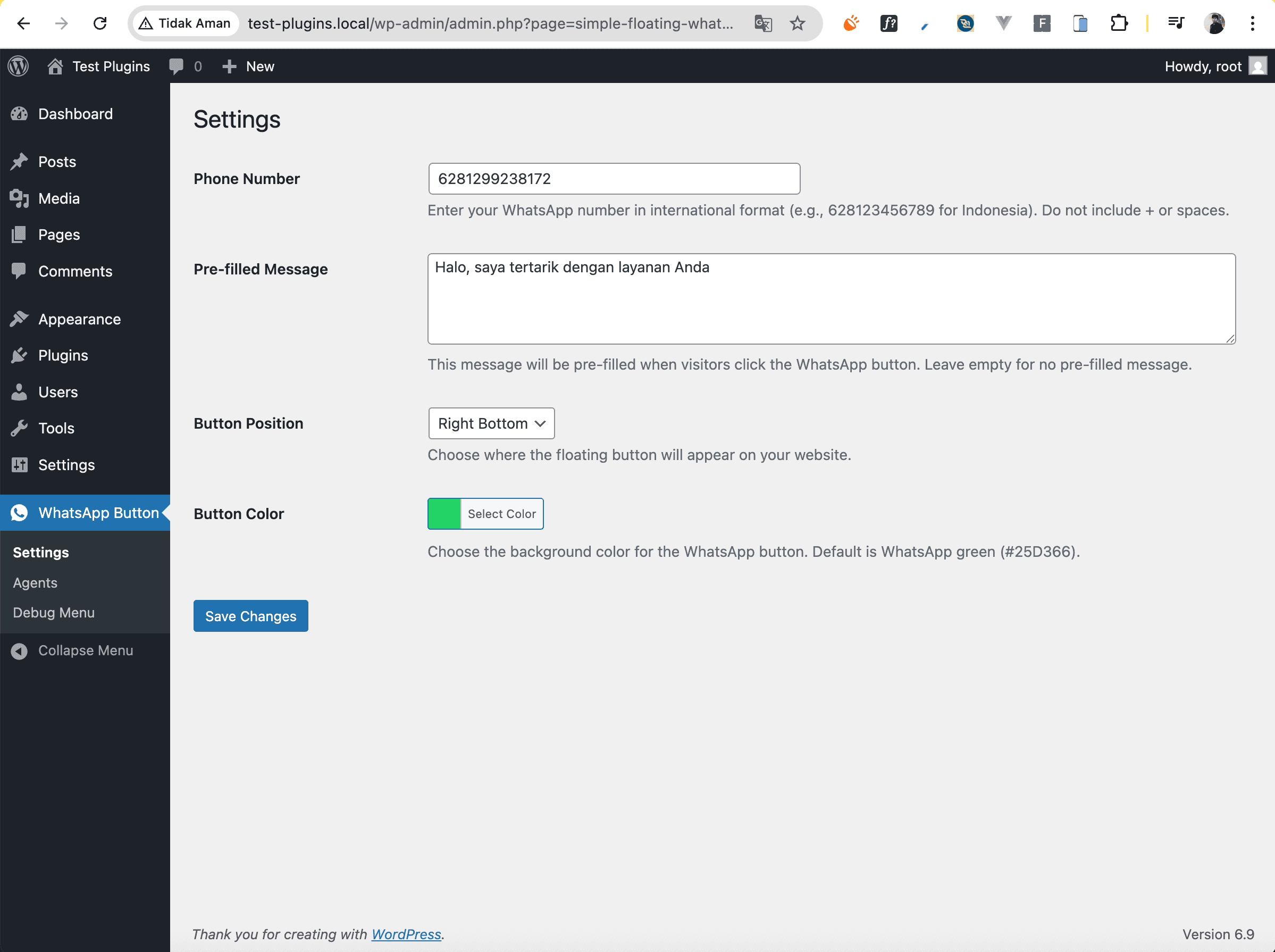 Simple Floating WhatsApp screenshot 2